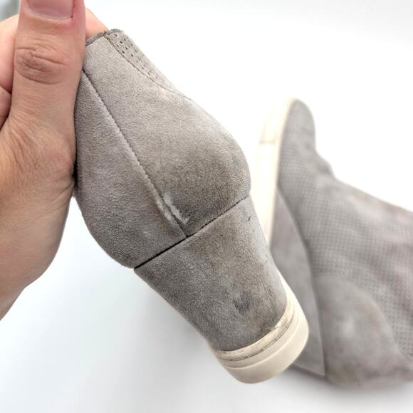 Linea Paolo Anna Designer Wedge Sneaker Bootie Women's Rock Suede Size US9M - Picture 10 of 13